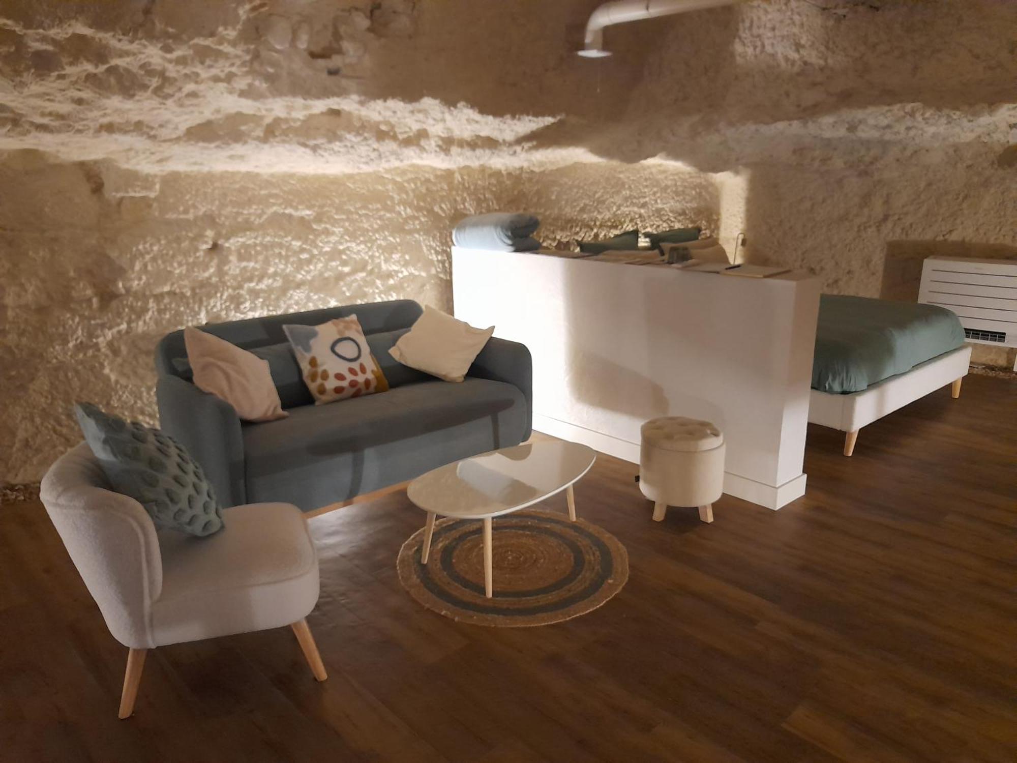 Appartamento La Grotte Du Bonheur Cangey Esterno foto