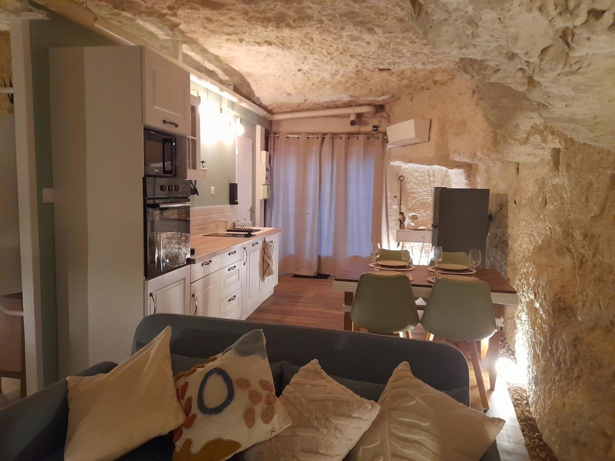 Appartamento La Grotte Du Bonheur Cangey Esterno foto