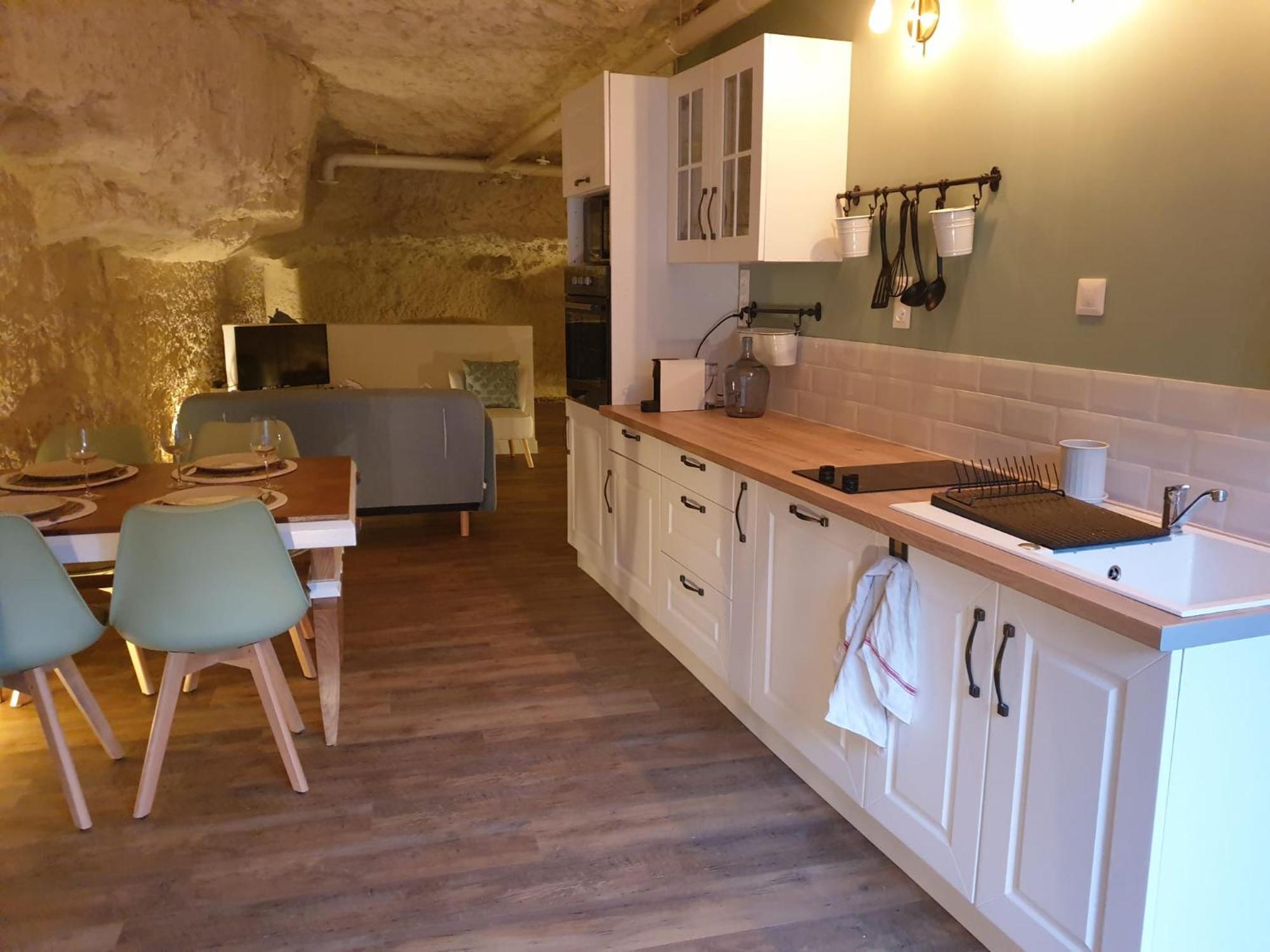 Appartamento La Grotte Du Bonheur Cangey Esterno foto